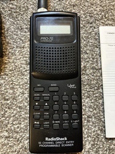 VTG Radio Shack Pro-70 50 Channel Portable Scanner Receiver Manual Speaker READ - Zdjęcie 3 z 18