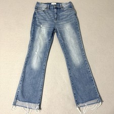 Pistola Jeans Women  s Size 28 Blue Distressed Denim Frayed Hem Medium Wash