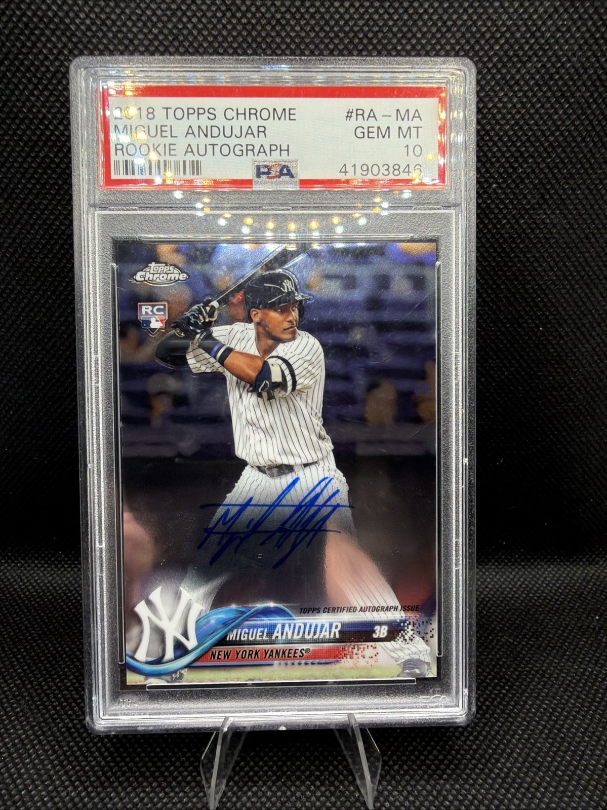 2018 Topps Chrome RA-MA - Miguel Andujar - Rookie Auto - PSA 10 Gem Mint