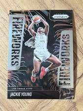 2025 Panini Prizm WNBA Jackie Young Fireworks #4 Las Vegas Aces
