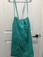 432 NWT A New Day Adjustable Strap Teal Green Pinstripe Sundress Size 4X 