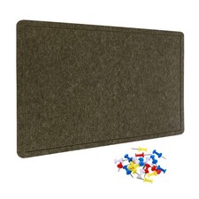 Felt Bulletin Board, 48 x 36 -Inch Foldable Decorative Pin Board(Olive)