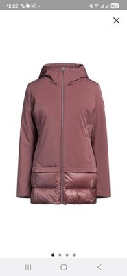 Colmar Women's Mauve Mid-Length Hooded Down  Puffer Jacket Zip Closure size 42/6