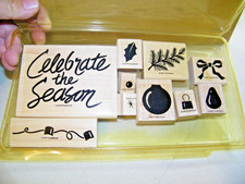 Stampin Up Twp Step Stampin Celebrate The Season Set Of 10 Stamps 1997