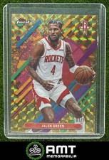 Jalen Green 2025-26 Topps Finest 1/10 Rare Gold Geometric Refractor Rockets