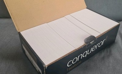 500 Stück Conqueror Texture Briefumschläge Contour Brillant White,  DIN Lang