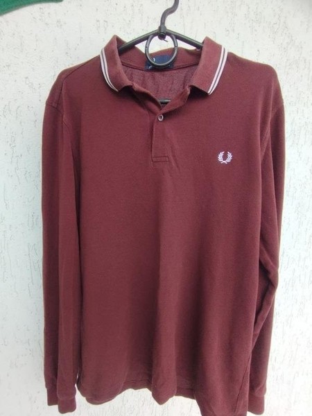 Men Fred Perry Sweater Burgundy 38 / M / 46