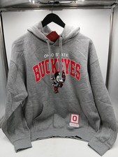 Sudadera con capucha suéter Mitchell & Ness gris Ohio State Buckeyes XL para hombre (#A3-A5)