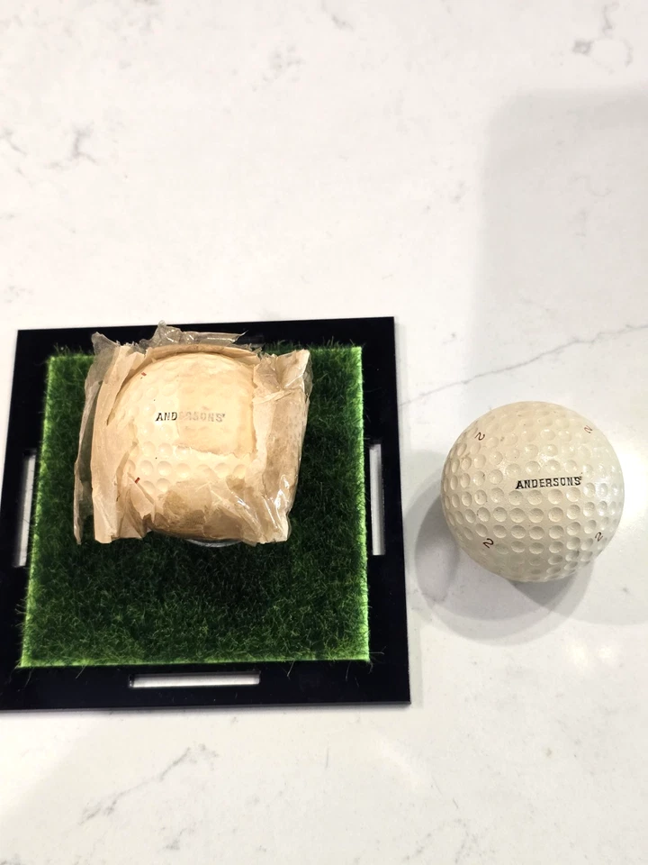 1930's ANDERSONS 1.62 VINTAGE MESH GOLF BALL IN ORIGINAL WRAPPER - Image 2 of 4