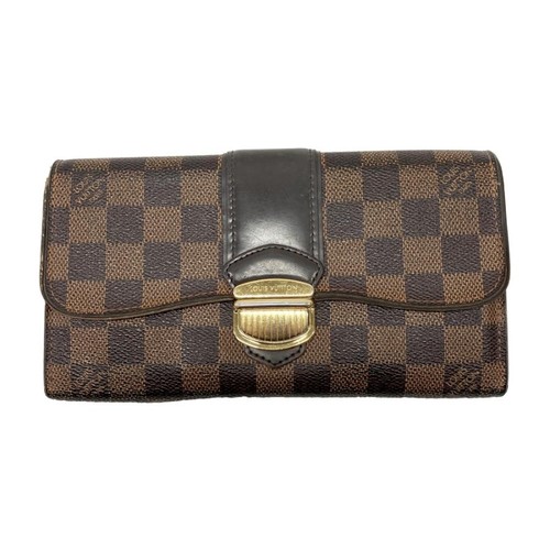 Used LOUIS VUITTON N61747 CA3160 Portefeuil Sistine Long Wallet Damier Brown