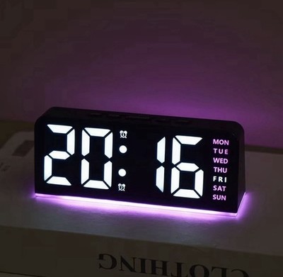 Digitaler Tischuhr Wecker mit Temperaturanzeige, Uhrzeit und Schlummerfunkti LED