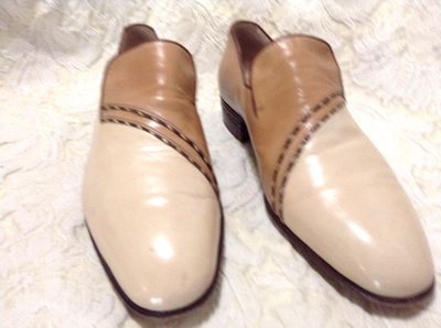 STAR ARTIOLI MENS SHOES HAND MADE TAN TWO TONE STICHING  display picture 1