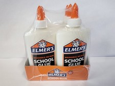 Elmer  s School Glue 7.6oz 6 Pack Washable Non-Toxic Slime Craft BULK Free Ship