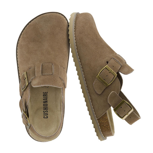 Cushionaire Brooklyn Genuine Suede Clogs for Women - Adjustable Slingback|73394