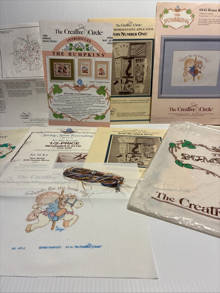 Needlecraft 1986 Reach For The Brass Ring Fabrizio Plus Extra Ads 10 Pieces. ￼ - Image 2 of 4