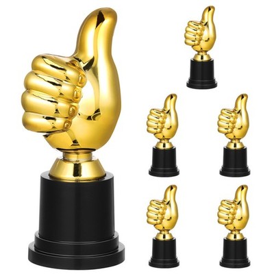 6 Pcs Mitarbeiteranerkennung Trophäenset Plastiktrophäen Daumen Hoch Kleine