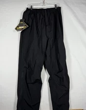 NWT Cabelas Rain Pants Mens XL Tall Black Gore-Tex Ankle Zip Waterproof Outdoors