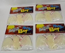 Vintage Halloween Happy Bat Glow In The Dark Indoor Outdoor Decoration 4 packs