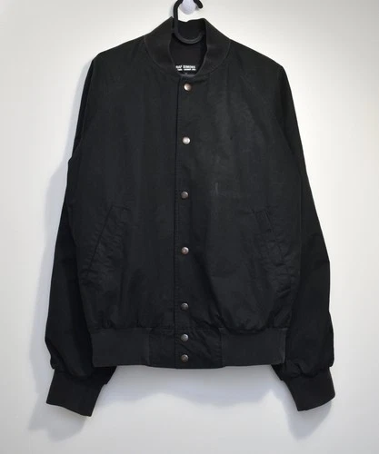 raf simons ss03 consumed blank black varsity bomber oversized - product listing photo