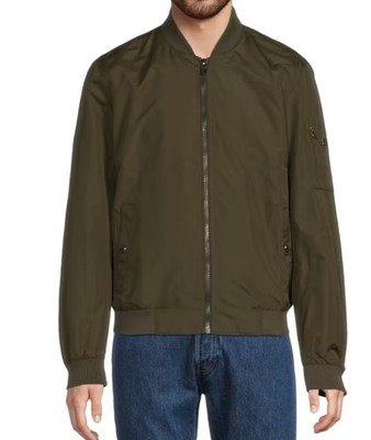 Michael Kors Men's Size Small Talson Bomber Jacket Olive Green