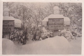 WWII German Soldier Graves Photo Winter 1939 Heldenfriedhof Original