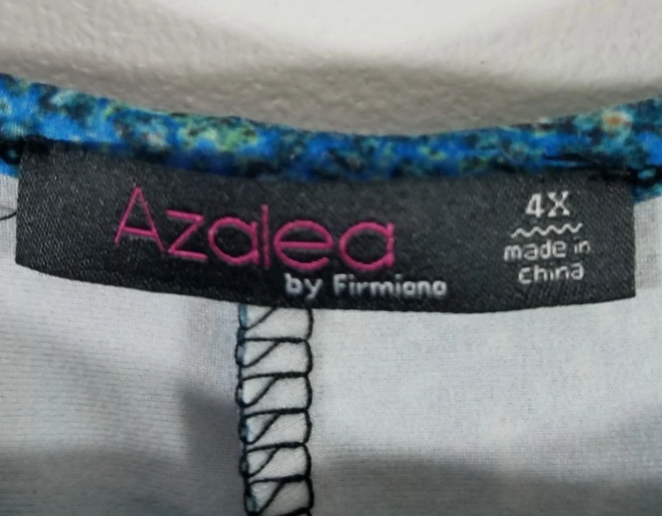 Туника топ Azalea By Firmiano 4XL многоцветный абстрактный принт большой размер женский топ - Изображение 3 из 4