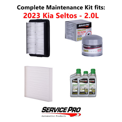 2023 Kia Seltos 2.0L Complete Air, Oil & Cabin Filter Kit (5W-30)