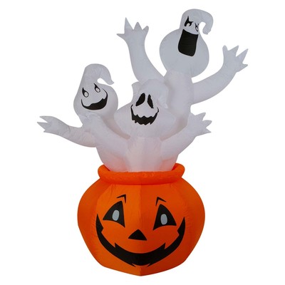 Halloween Aufblasbare Kürbis Geister Dekoration Halloween 5ft/154cm Mehrfarbig