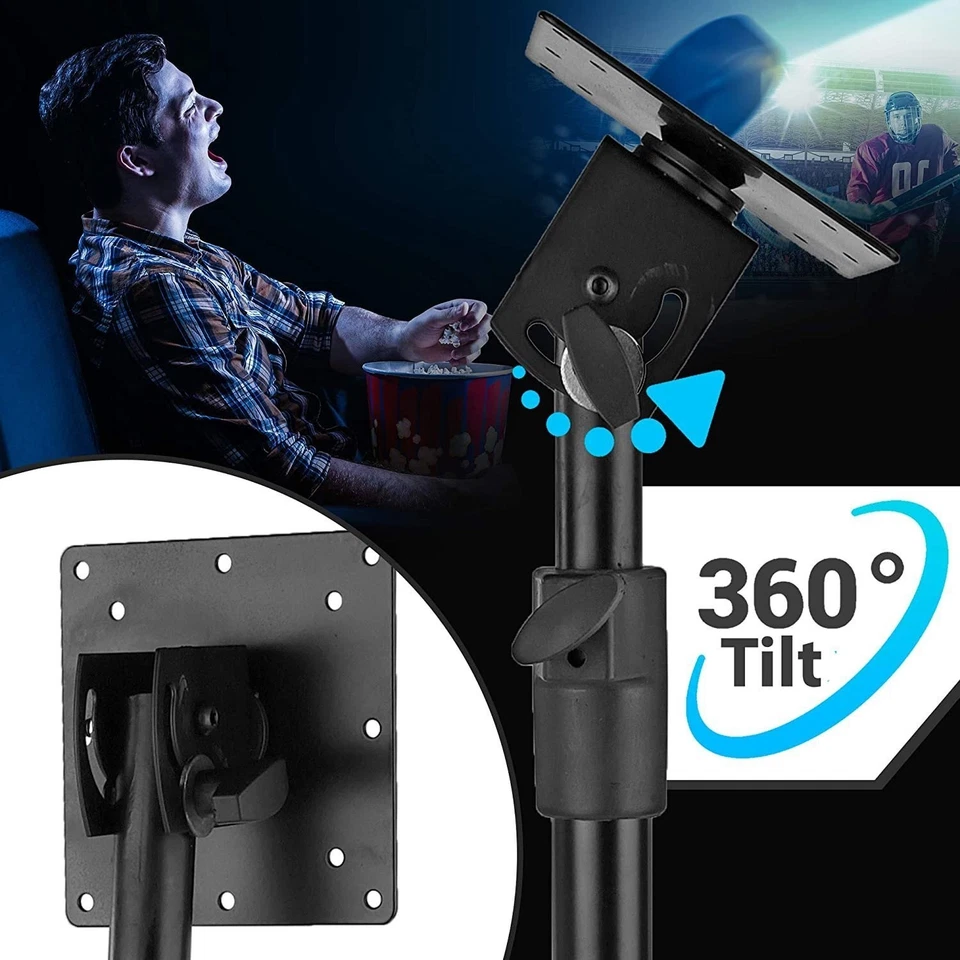 Pyle 2 piezas. Soporte de TV con trípode - Soporte portátil para TV de pantalla plana y monitor Foto 3 de 4