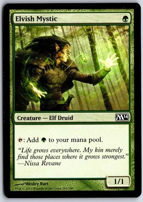Elvish Mystic 169 C Magic 2014 (M14) Magic: The Gathering NM/M
