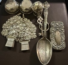 Vintage Solid Sterling Silver Lot Spoon Match Safe 106.5 Grams Scrap Or USE NR