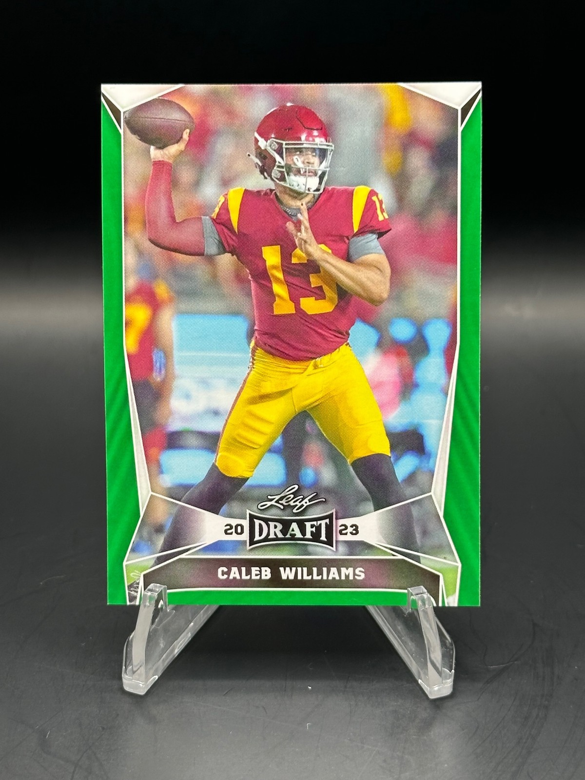 2023 Leaf Draft Caleb Williams Green #20 USC Trojans