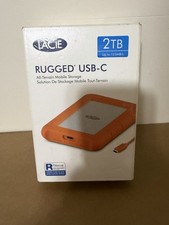 LaCie Rugged USB-C 3.0 2TB Portable External Hard Drive HDD