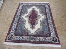 9 x 12 Hand Knotted Ivory Fine Kirman Oriental Rug G391