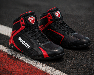 Scarpe Moto Ducati Uomo Sneakers Racing Rosso Nero Stile MotoGP | eBay