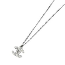 Chanel Necklace Necklace Women Silver One Size