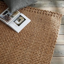 The White Company Woodbury Large Woven Indian Jute Rug 200 x 300cm Rustic Carpet