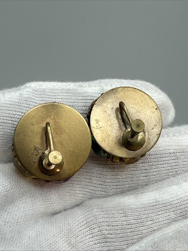 Antique Rainbow earrings Screw Multicolore #819 - Picture 2 of 8