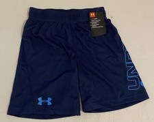 Under Armour Boy s Youth Shorts Heatgear Athletic Youth Size - 5 Blue NWT