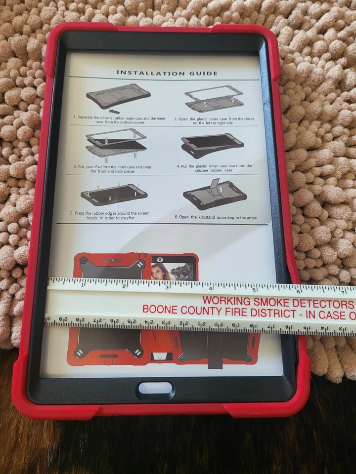 Funda Tablet Samsung 10.1 Pulgadas Negra y Roja Foto 3 de 4