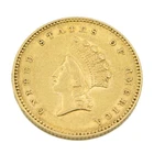 1854 $1 Small Indian Head Type 2 United States Gold Coin No Reserve #C807-3