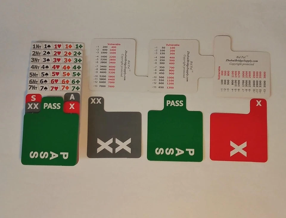 Durable 7x12.5cm Refill Cards for Bid Pal - Pack of 4 Colour-Coded Essentials - Image 3 of 3