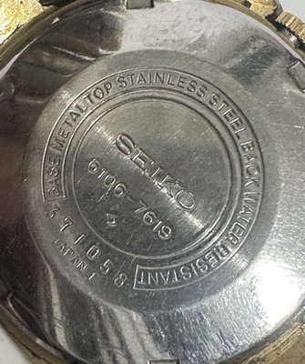 Seiko DX 17J 6106-7619 Men's Automatic Gold Tone Watch | eBay