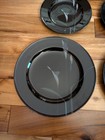 Vintage Mikasa Galleria Opus Black FK701 Calla Lily Plates and Bowls — photo 2