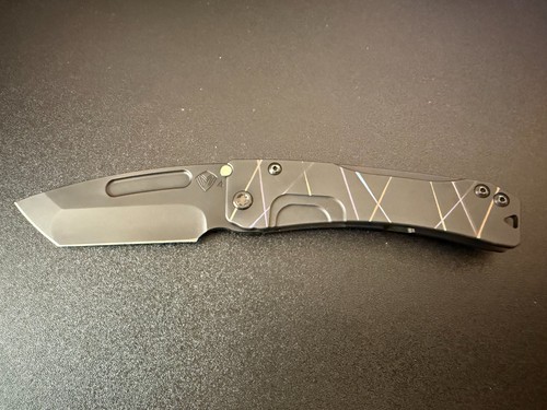 New Medford Slim Midi Tanto Knife Framelock S45VN PVD Multi-Color "Laser Tag" - Picture 2 of 10