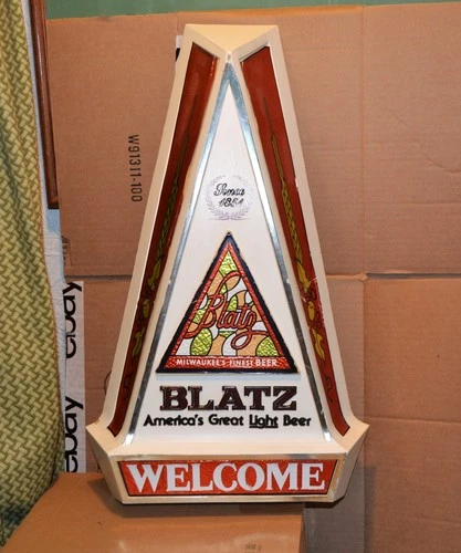 VTG 1960s Blatz Beer Bar Display Embossograph Display Chicago R