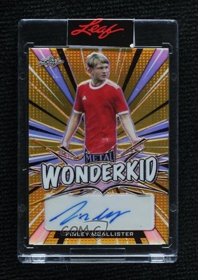 2022 Leaf Metal Wonderkid Gold Prismatic /3 Finley McAllister #WK-FMA Auto 1pe6