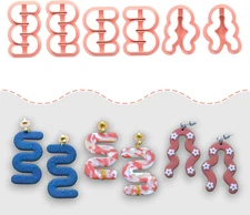 Organic Shape Curvy Polymer Clay Cutter, Polymer Clay Cutter, Set of 6 Cutter...