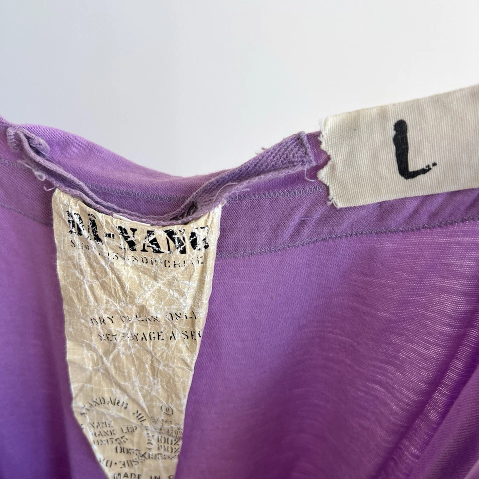 Camiseta sin mangas DA-NANG púrpura con lentejuelas adornada con correa de espagueti para mujer talla grande de colección Foto 3 de 4