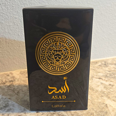 Lattafa Asad Eau de Parfum Spray Regular Size 3.4 fl oz Vanilla Spices